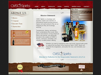 wine company web ui