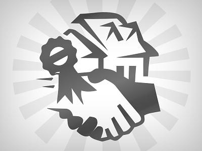 mortgage icon brand branding deal handshake house icon illustrator logo shape shapes symbol vector