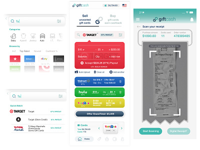 Giftcard to crypto exchange mobile app ux ui app app design app ui mobile app mobile app design