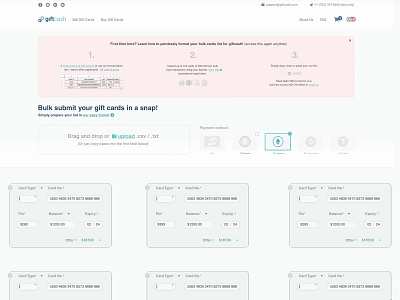 Giftcard to crypto exchange bulk transaction screen exchange transaction ui user experience user interface ux web design