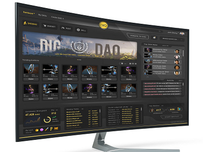 Crypto DAO2DAO dash design dashboard dashboard design ui user interface ux web design web3 webdesign
