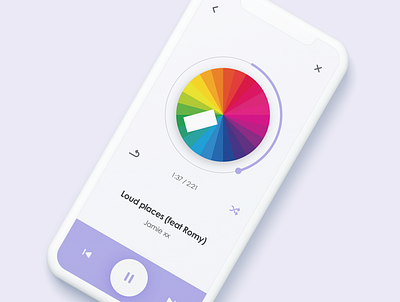 Music app interface design flat icon minimalist music music player typography ui