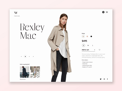 Bexley Mac Wardrobe UI clothes colour design fashion fashion design flat icon photoshop sketch typography ui ux web