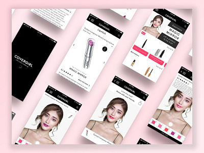 Covergirl in collaboration with Holition app covergirl design fashion fashion app flat icon makeup product sketch typography ui ux vector