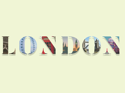 London Landmarks advert design london manipulation photoshop typography