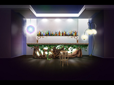 Barroom interior barroom game game design illustration interior photoshop