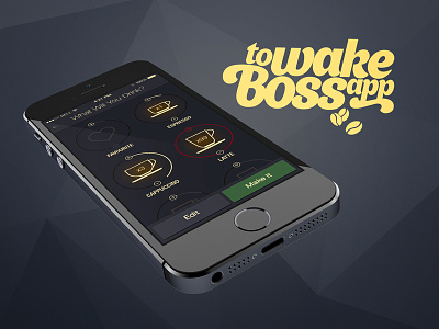 ToWakeBossApp (concept) app application design interface ios 8 iphone logo mobile ui