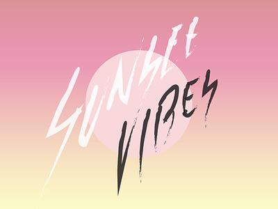 Sunset Vibes animation branding bright design icon identity illustration illustrator lettering logo sketch sunset type typography ui vibes