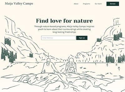 Find love for nature branding design figma home identity illustration illustrator lettering sketch typography ui website