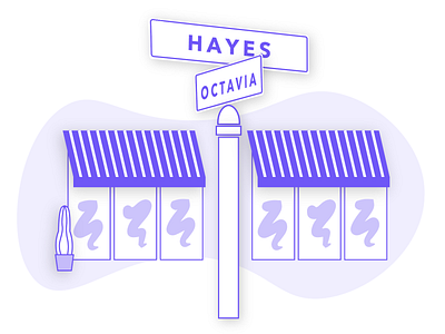 Hayes & Octavia // San Francisco animation branding bright color design figma hayes valley icon identity illustration illustrator san francisco sketch ui ux uxui