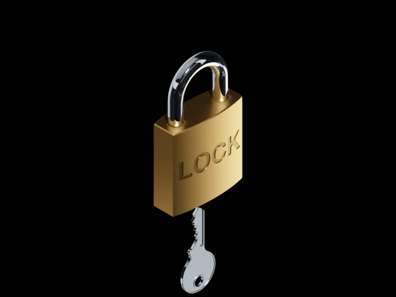 Padlock 2 animation gif illustration