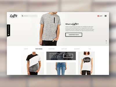 WIP - Homepage brand development branding clothing craftly project web design website