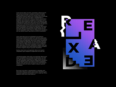 Composition 02 - Relaxed composition gradient lorem ipsum relaxed trippy typography