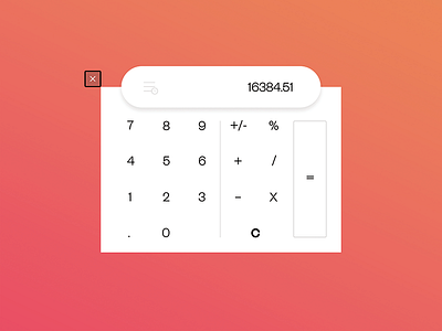 004 - Calculator widget 004 calculator dailyui minimalism ui challenge user interface ux widget