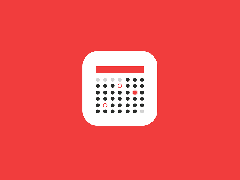 005 "Calendar app icon" by Ryan Duffy on Dribbble
