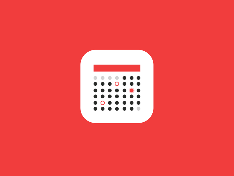 images Aesthetic Calendar Icon Red 005 calendar app icon by ryan duffy
