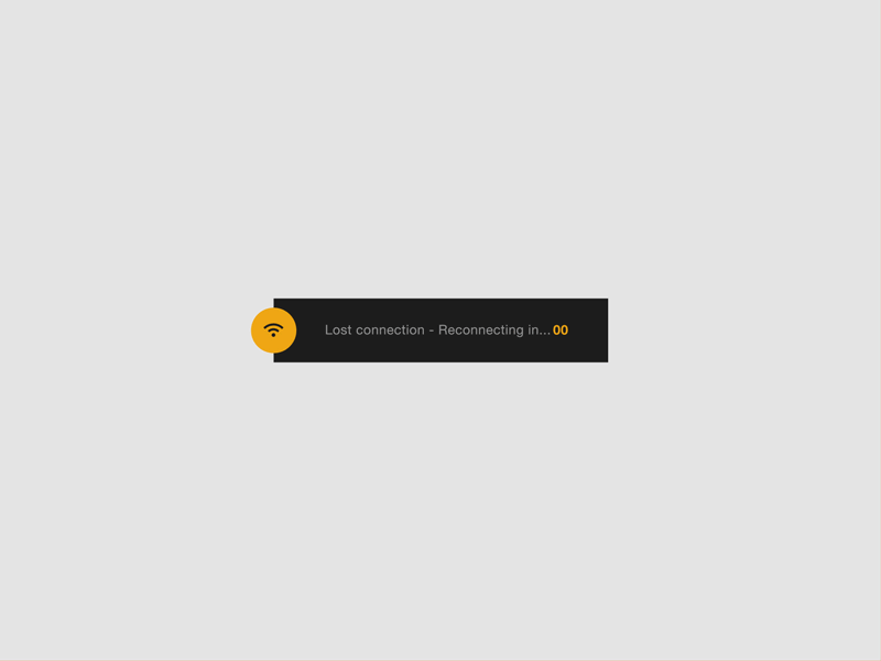 Flash message - WIFI Connection 011 after effects dailyui day 011 flash message interface minimal ui challenge ux web website wifi