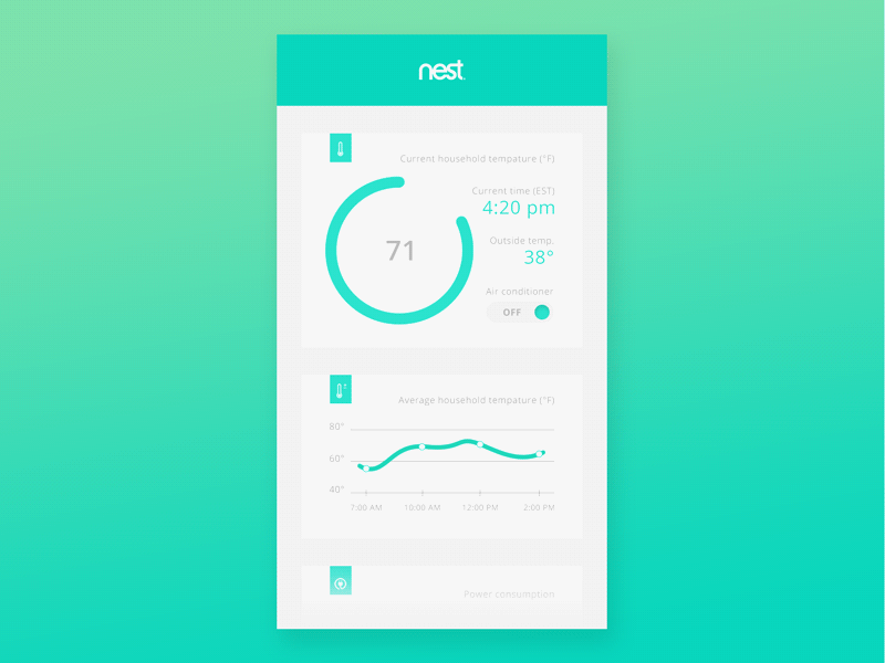 Home Monitoring Dashboard // 021 after effects animation daily dailyui dashboard day 21 home monitoring home monitoring dashboard minimal ui