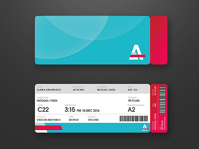 Boarding Pass // 024 alaska airlines boarding pass concept daily dailyui day 24 minimal plane ticket ticket ui