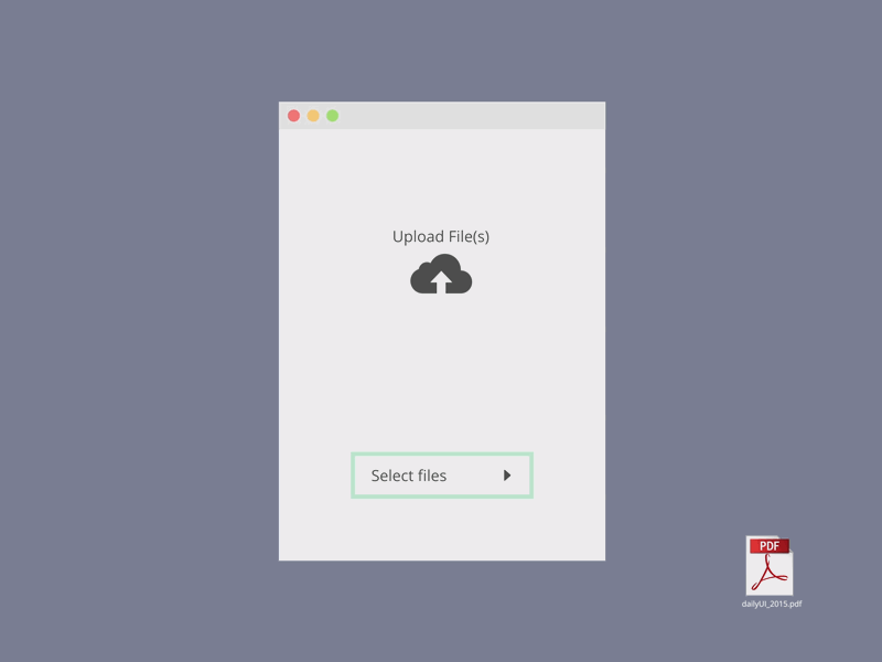 File upload // 031 after effects concept daily dailyui day 031 drag and drop file transfer file upload minimal pdf photoshop web