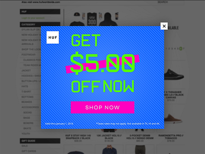 Special Offer // 036 ad ad pop up concept custom daily dailyui day 036 huf minimal pop up special offer web