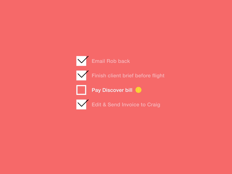 ToDo List // 042 after effects animation app design checklist daily daily ui day 042 list minimal todo list ui ux