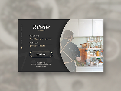 Confirm Reservation // 054 confirm confirm reservation daily dailyui day 054 minimal notification photoshop restaurant ui ux