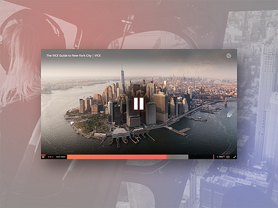 Video player // 057 daily dailyui day 057 minimal new york photoshop play pause ui ux video video player