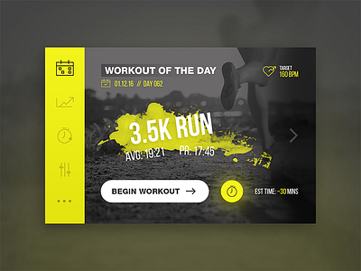 Workout of the day // 062 daily daily ui day 062 energetic icons minimal photoshop tracker ui ux workout of the day workout tracker