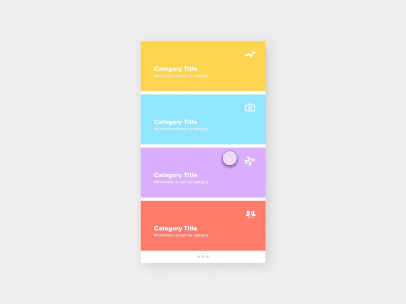 Categories // 099 adobe adobe xd after effects animation categories dailyui day 099 mobile prototype