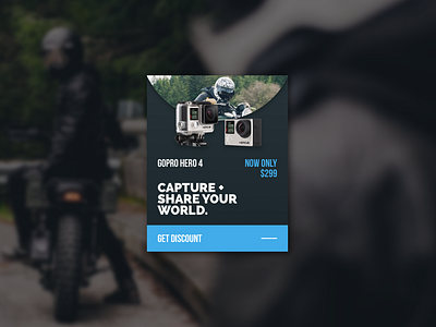 GoPro - Ad popup (Sketch) ad concept daily gopro minimal photoshop pop up pricing sketch web website