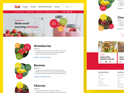 Dole Fruits [09] challenge dole dole fruit hero interface popout product page thirtyui ui ux video web design