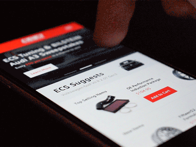 ECS Tuning app – Prototype app e commence ecs tuning image gallery mobile mobile app phone principle prototype real ui ux