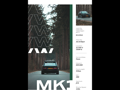 002 : MK1 ascetically pleasing camera car indesign layout magazine minimal mk1 poster poster a day vw