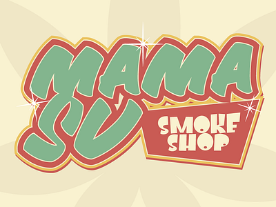 Mama Su Smokeshop Sublime Studio brand branding lettering letters logo typogaphy vintage visual identity