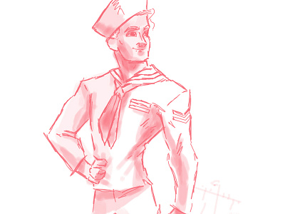 "Sullivan" Sailor Concept Sublime Studio cartoon character characterdesign concept art concept character conceptart draft illustration mascot photoshop sketch