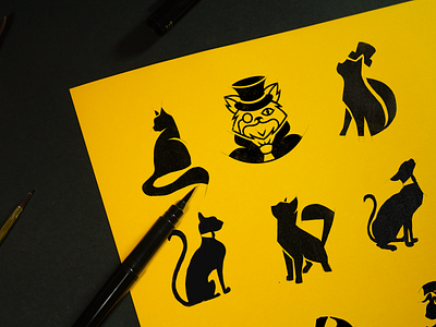 Rich Cat Concepts art brand brand assets branding concept conceptart design draft icon icon artwork illustration logo logo a day mascot process sketch typography vector