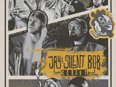 Jay & Silent Bob Reboot branding comedian design illustration movie movie poster poster art poster design posters vector