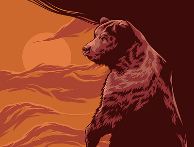Bear animal art bear branding design illustration logo movie poster poster art poster design posters squirrel vector