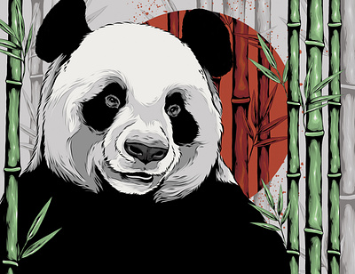 Panboo animal animal art badge bamboo bear branding design illustration logo panda panda bear panda logo pandas poster art poster design posters vector