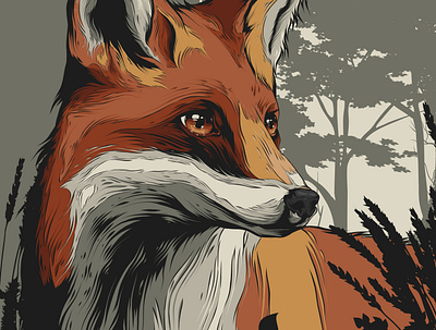 Fox animal animal art badge design fox fox illustration illustration orange poster art poster design posters vector vector illustration vectorart