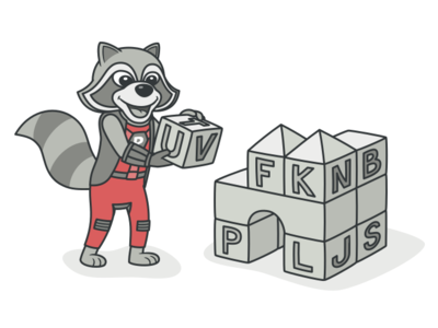 Raccoon Character character character design illustration vector web