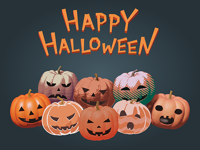 Happy Halloween! 2d art 3d character halloween illustration simple vector
