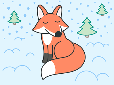 Furry Fox 2d art adorable animal beautiful character character design cute design flat fox illustration inkscape line lineart lovely outline pretty simple simplicity vector