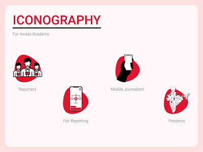 Mobile Journalism Iconography branding iconography icons illustration journalism news reporters