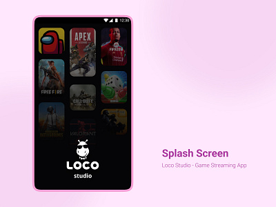 Game Streaming App Splash Screen app branding dailyui design entertainment app game stream app game streaming gaming live game live stream mobile design onboarding product design splash screen supply app ui ui design ui ux design uiux ux