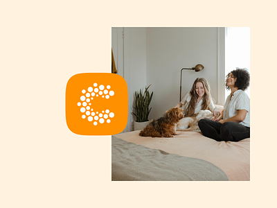 CrowdHealth Brand app branding doctor dots healthcare icon insurance logo mobile orange startup