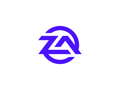 Zach Attack a blue bold branding design letters lines logo mark monogram thick youtube channel z za zach