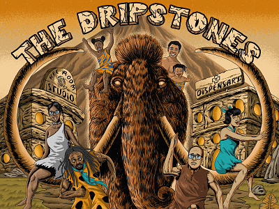 The Dripstones Album Cover Illustration artwork band dark art graphic design heavy metal illustration music poster