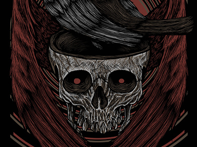 Corvus the Crow art band corvus death greek heavy metal illustration merchandise metal music mythology poster rock skull tshirt